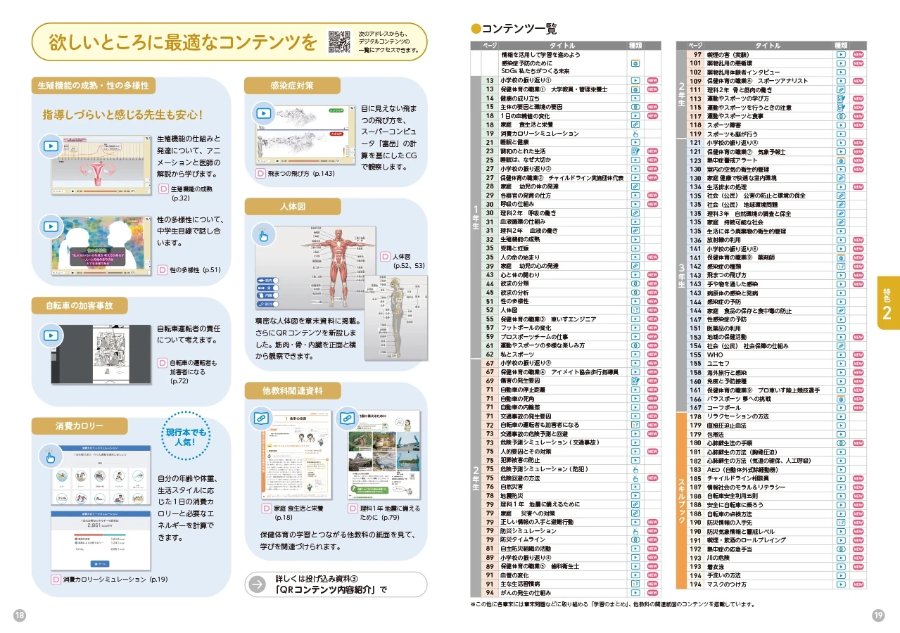 マナビが広がるQRコンテンツ